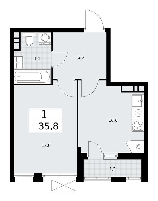 Apartment Sale, 35.8平方米 at Buninskie Kvartaly, Akademika Semyonova Street, 22, Moscow, Russia #2 Apartment Sale, 35.8平方米 at Buninskie Kvartaly, Akademika Semyonova Street, 22, Moscow, Russia #2