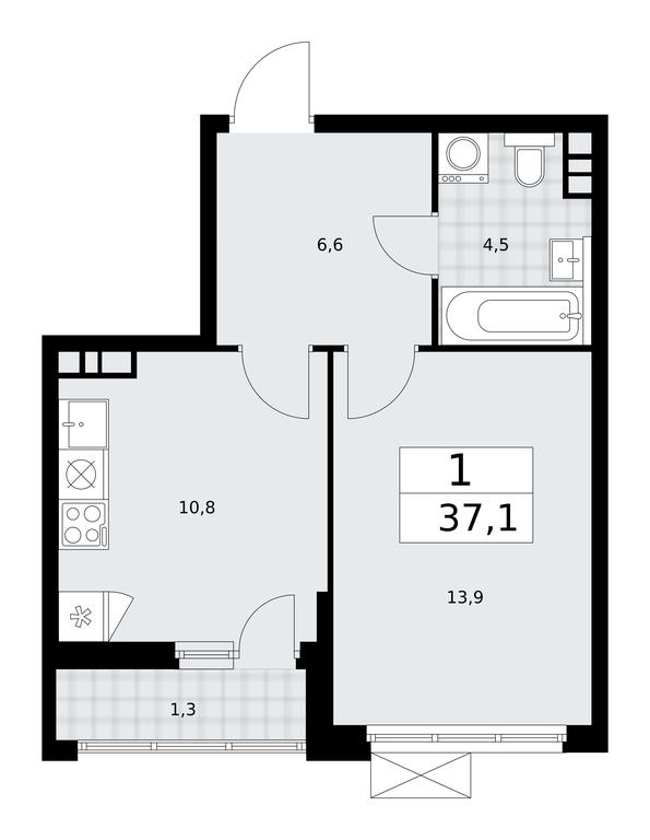 Apartment Sale, 37.1平方米 at Buninskie Kvartaly, Akademika Semyonova Street, 22, Moscow, Russia #2