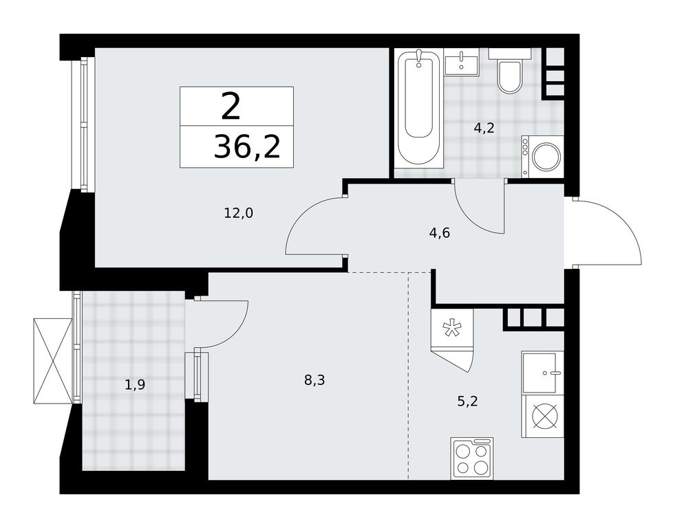 1-BD Apartment Sale, 36.2平方米 at Buninskie Kvartaly, Akademika Semyonova Street, 22, Moscow, Russia #2 1-BD Apartment Sale, 36.2平方米 at Buninskie Kvartaly, Akademika Semyonova Street, 22, Moscow, Russia #2