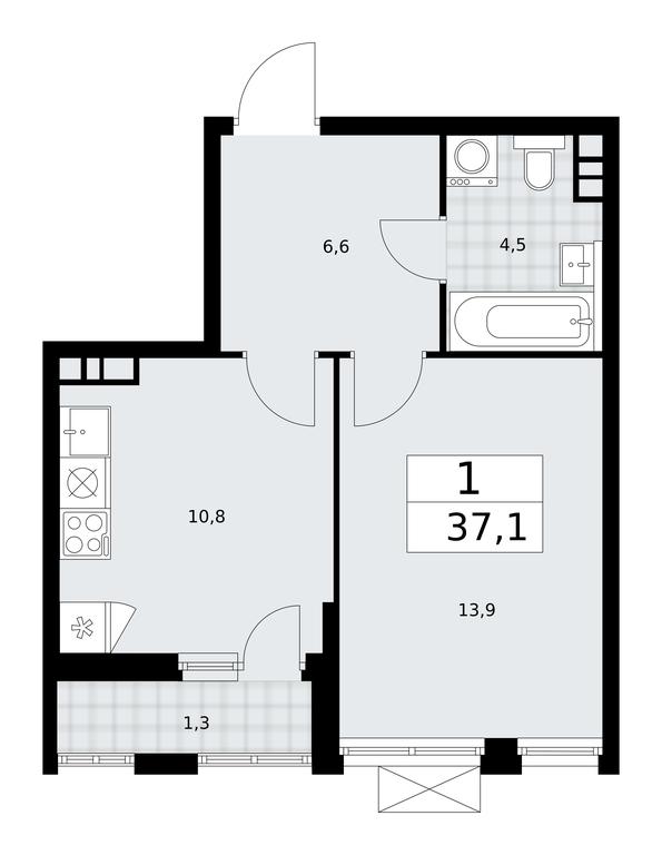 Apartment Sale, 37.1 sq. m. at Buninskie Kvartaly, Akademika Semyonova Street, 22, Moscow, Russia #1 Apartment Sale, 37.1 sq. m. at Buninskie Kvartaly, Akademika Semyonova Street, 22, Moscow, Russia #1