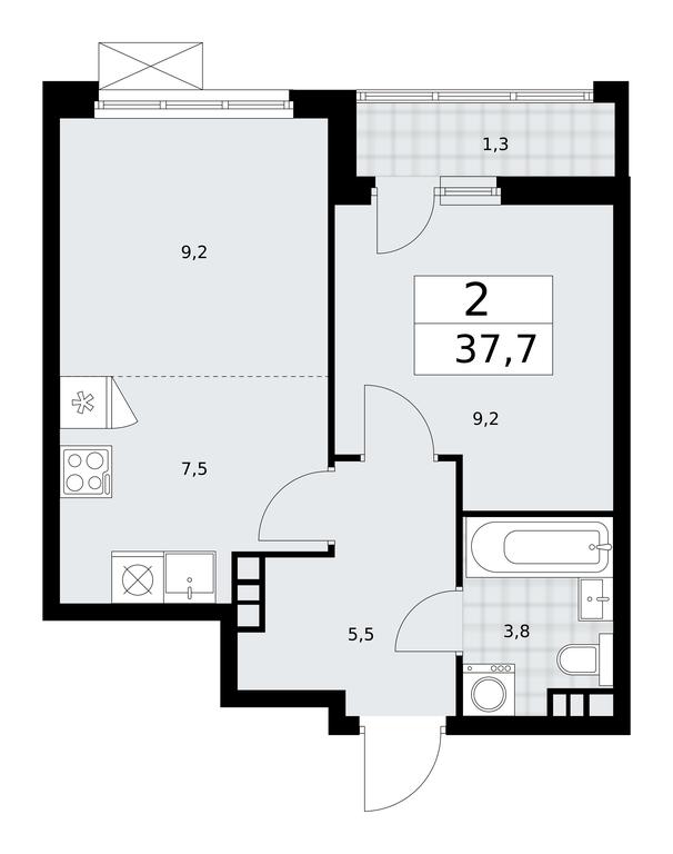 Продажа 1-комн. квартиры, 37,7 м² в ЖК «Бунинские кварталы», улица Академика Семёнова, 22, Москва, Россия #1 Продажа 1-комн. квартиры, 37,7 м² в ЖК «Бунинские кварталы», улица Академика Семёнова, 22, Москва, Россия #1