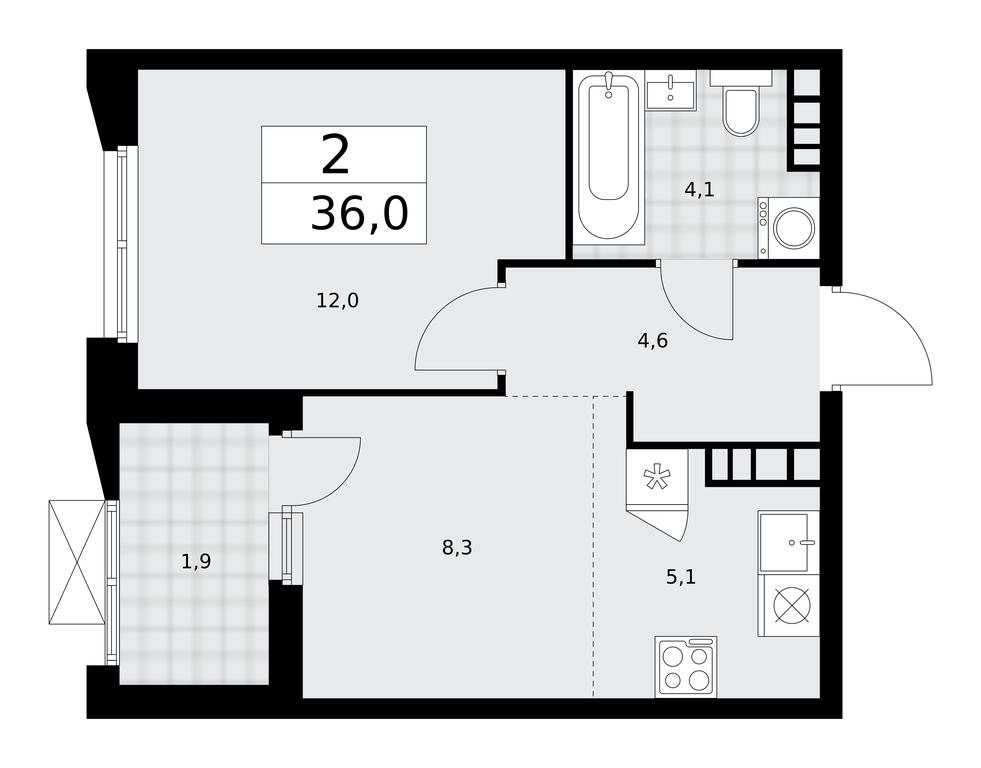 1-BD Apartment Sale, 36平方米 at Buninskie Kvartaly, Akademika Semyonova Street, 22, Moscow, Russia #1 1-BD Apartment Sale, 36平方米 at Buninskie Kvartaly, Akademika Semyonova Street, 22, Moscow, Russia #1