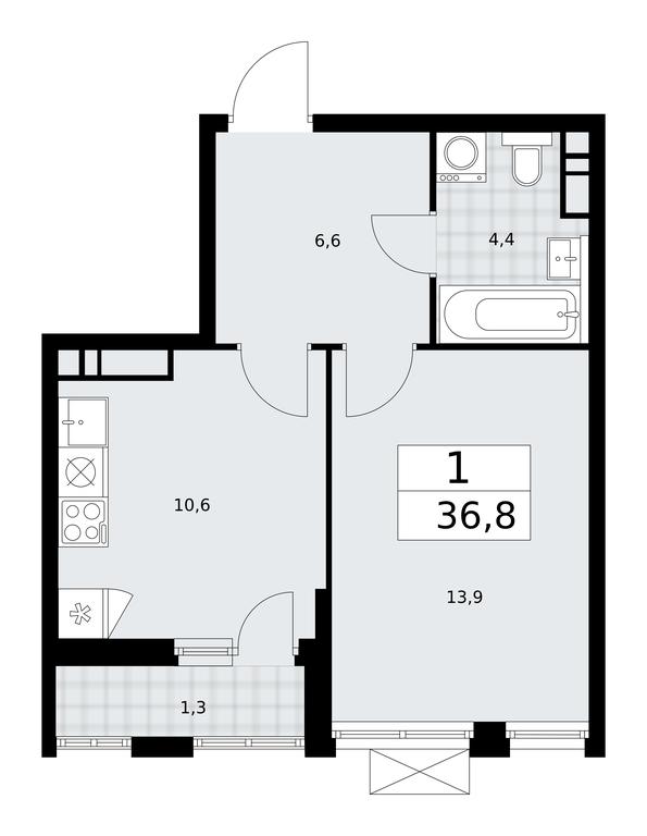 Apartment Sale, 36.8平方米 at Buninskie Kvartaly, Akademika Semyonova Street, 22, Moscow, Russia #1 Apartment Sale, 36.8平方米 at Buninskie Kvartaly, Akademika Semyonova Street, 22, Moscow, Russia #1