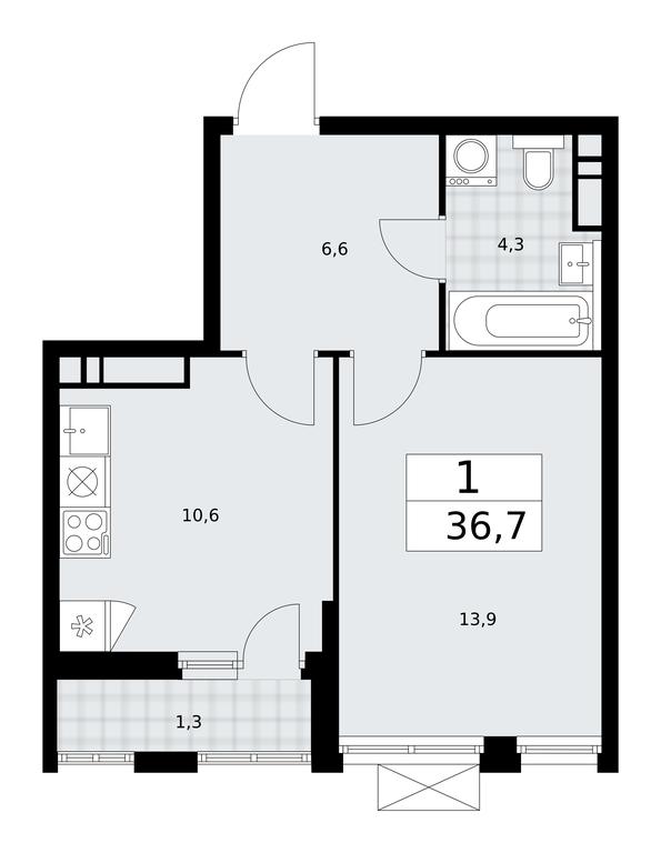 Apartment Sale, 36.7平方米 at Buninskie Kvartaly, Akademika Semyonova Street, 22, Moscow, Russia #2 Apartment Sale, 36.7平方米 at Buninskie Kvartaly, Akademika Semyonova Street, 22, Moscow, Russia #2