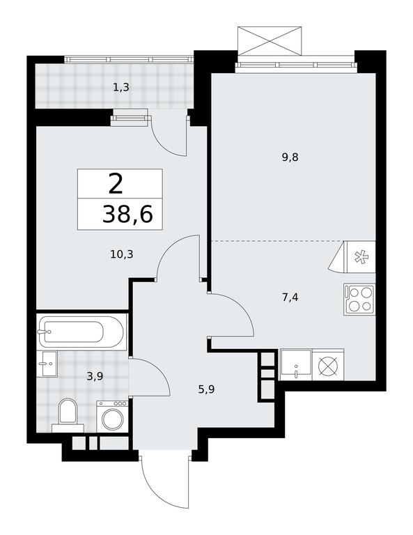 1-BD Apartment Sale, 38.6平方米 at Buninskie Kvartaly, Akademika Semyonova Street, 22, Moscow, Russia #1 1-BD Apartment Sale, 38.6平方米 at Buninskie Kvartaly, Akademika Semyonova Street, 22, Moscow, Russia #1