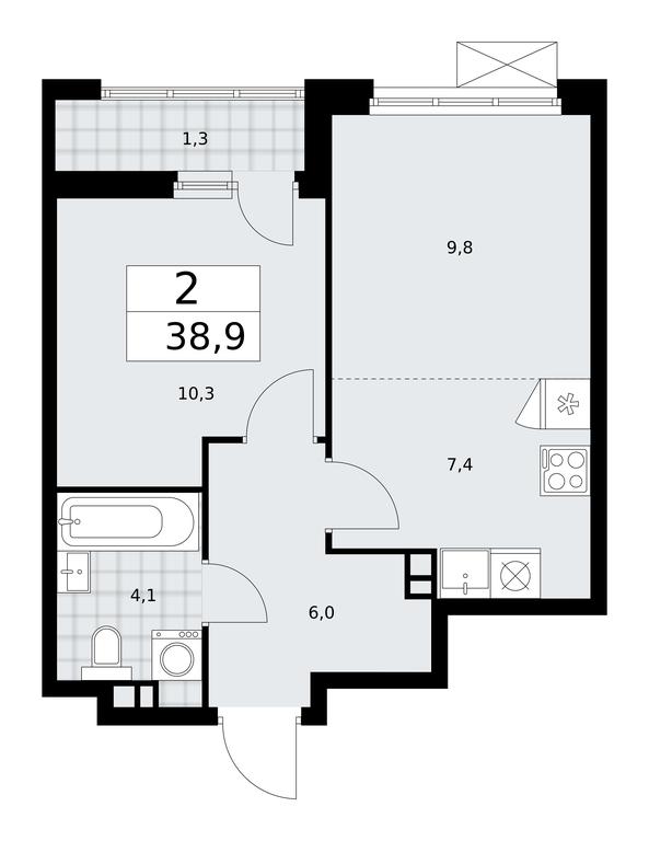 1-BD Apartment Sale, 38.9平方米 at Buninskie Kvartaly, Akademika Semyonova Street, 22, Moscow, Russia #2 1-BD Apartment Sale, 38.9平方米 at Buninskie Kvartaly, Akademika Semyonova Street, 22, Moscow, Russia #2