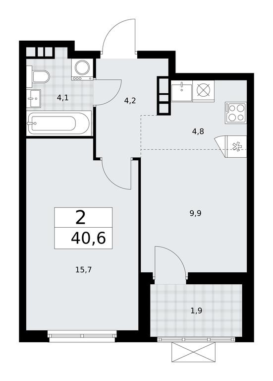 1-BD Apartment Sale, 40.6平方米 at Buninskie Kvartaly, Akademika Semyonova Street, 22, Moscow, Russia #1 1-BD Apartment Sale, 40.6平方米 at Buninskie Kvartaly, Akademika Semyonova Street, 22, Moscow, Russia #1