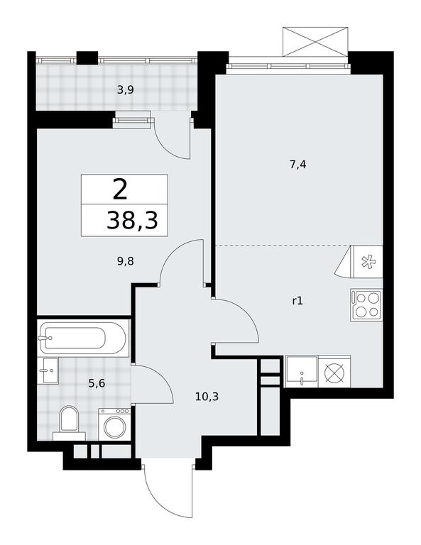 Продажа 1-комн. квартиры, 38,3 м² в ЖК «Бунинские кварталы», улица Академика Семёнова, 22, Москва, Россия #2