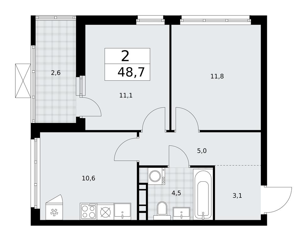 1-BD Apartment Sale, 48.7平方米 at Buninskie Kvartaly, Akademika Semyonova Street, 22, Moscow, Russia #1 1-BD Apartment Sale, 48.7平方米 at Buninskie Kvartaly, Akademika Semyonova Street, 22, Moscow, Russia #1
