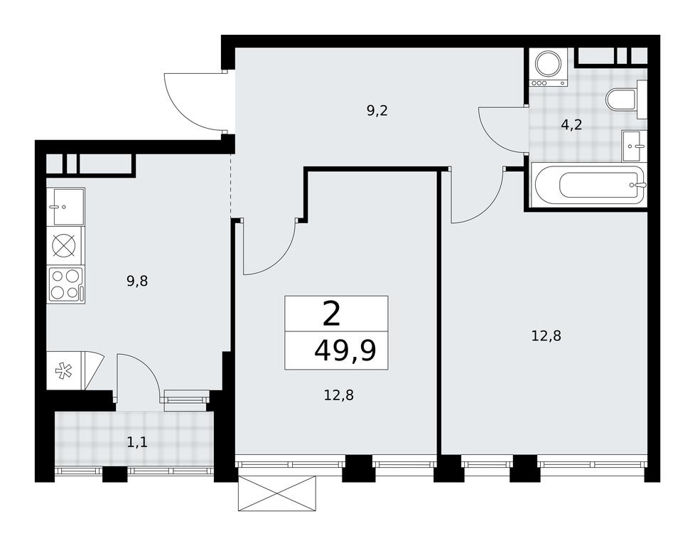 1-BD Apartment Sale, 49.9平方米 at Buninskie Kvartaly, Akademika Semyonova Street, 22, Moscow, Russia #1 1-BD Apartment Sale, 49.9平方米 at Buninskie Kvartaly, Akademika Semyonova Street, 22, Moscow, Russia #1