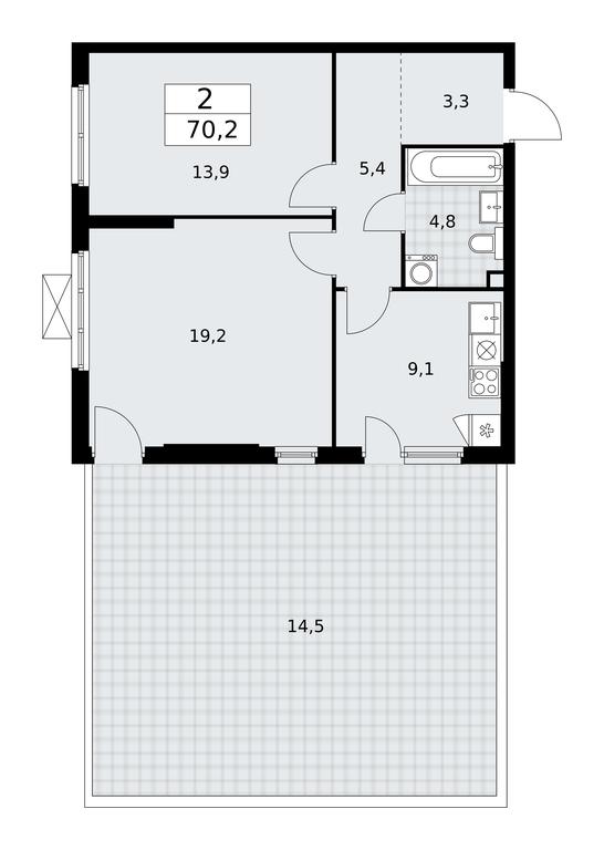 1-BD Apartment Sale, 70.2平方米 at Buninskie Kvartaly, Akademika Semyonova Street, 22, Moscow, Russia #2 1-BD Apartment Sale, 70.2平方米 at Buninskie Kvartaly, Akademika Semyonova Street, 22, Moscow, Russia #2