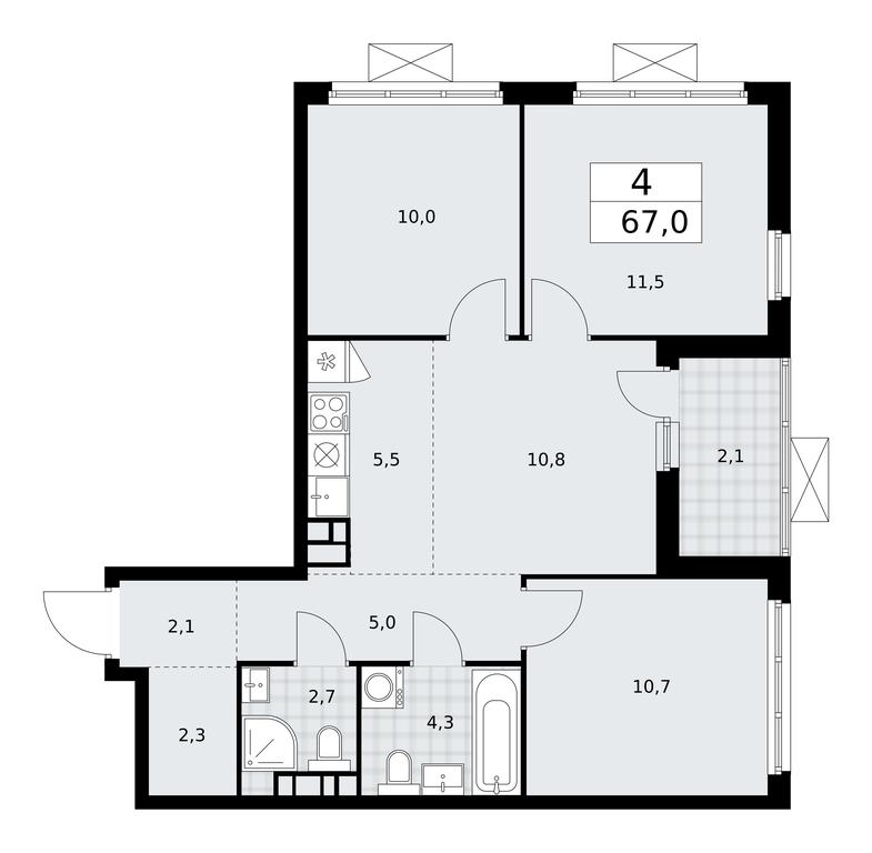 3-BD Apartment Sale, 67平方米 at Buninskie Kvartaly, Akademika Semyonova Street, 22, Moscow, Russia #1 3-BD Apartment Sale, 67平方米 at Buninskie Kvartaly, Akademika Semyonova Street, 22, Moscow, Russia #1