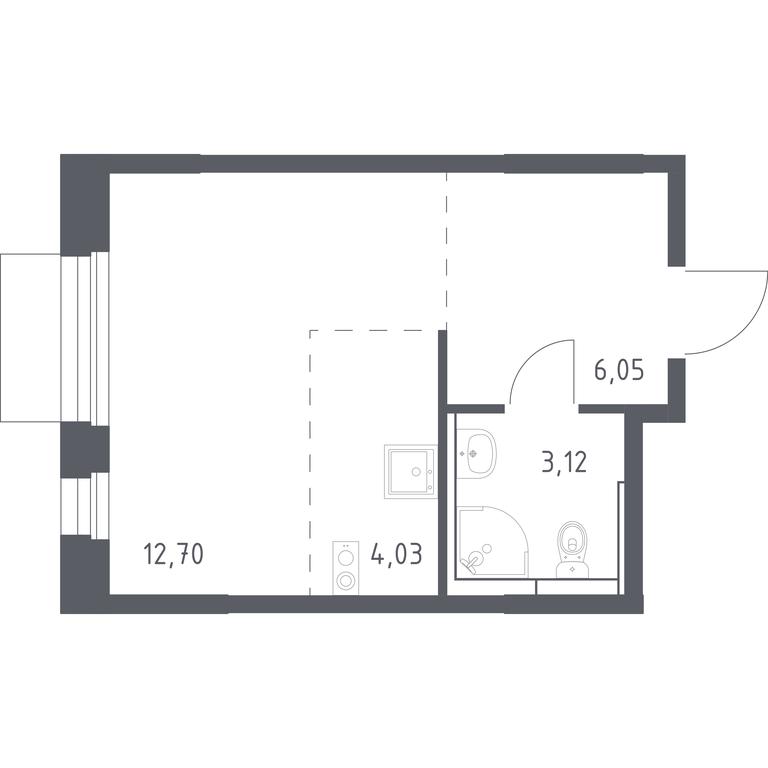 Apartment Sale, 25.9平方米 at Mytishchi Park, Silikatnaya ulitsa, 41к3, Mytischi, Moscow Region, Russia #1 Apartment Sale, 25.9平方米 at Mytishchi Park, Silikatnaya ulitsa, 41к3, Mytischi, Moscow Region, Russia #1