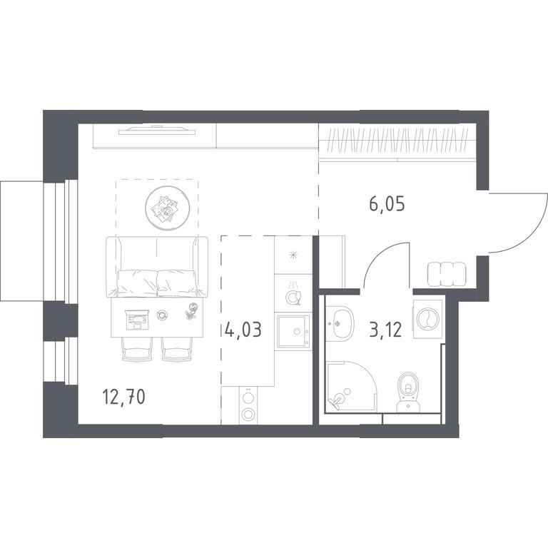 Apartment Sale, 25.9平方米 at Mytishchi Park, Silikatnaya ulitsa, 41к3, Mytischi, Moscow Region, Russia #2 Apartment Sale, 25.9平方米 at Mytishchi Park, Silikatnaya ulitsa, 41к3, Mytischi, Moscow Region, Russia #2