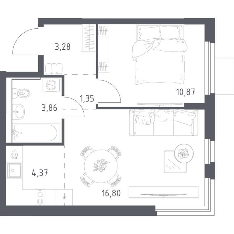 Apartment Sale, 40.53平方米 at Mytishchi Park, Silikatnaya ulitsa, 41к3, Mytischi, Moscow Region, Russia #2 Apartment Sale, 40.53平方米 at Mytishchi Park, Silikatnaya ulitsa, 41к3, Mytischi, Moscow Region, Russia #2