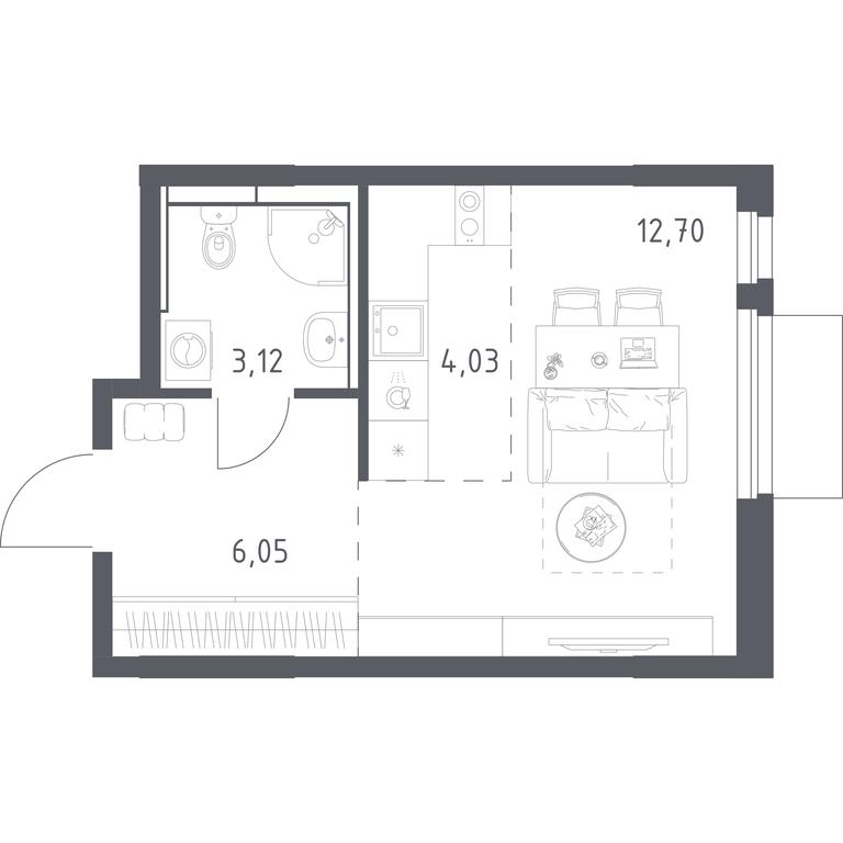 Apartment Sale, 25.9 sq. m. at Mytishchi Park, Silikatnaya ulitsa, 41к3, Mytischi, Moscow Region, Russia #2 Apartment Sale, 25.9 sq. m. at Mytishchi Park, Silikatnaya ulitsa, 41к3, Mytischi, Moscow Region, Russia #2