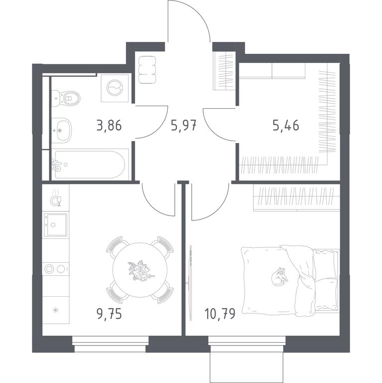 Apartment Sale, 35.83平方米 at Mytishchi Park, Silikatnaya ulitsa, 41к3, Mytischi, Moscow Region, Russia #2 Apartment Sale, 35.83平方米 at Mytishchi Park, Silikatnaya ulitsa, 41к3, Mytischi, Moscow Region, Russia #2
