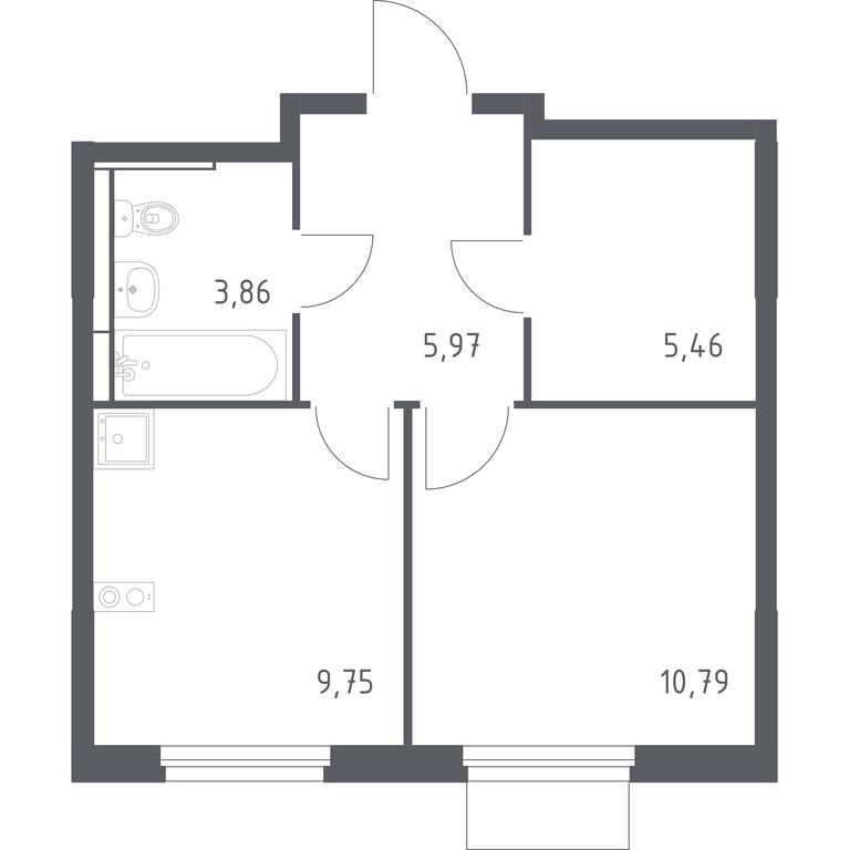 Apartment Sale, 35.83平方米 at Mytishchi Park, Silikatnaya ulitsa, 41к3, Mytischi, Moscow Region, Russia #1 Apartment Sale, 35.83平方米 at Mytishchi Park, Silikatnaya ulitsa, 41к3, Mytischi, Moscow Region, Russia #1