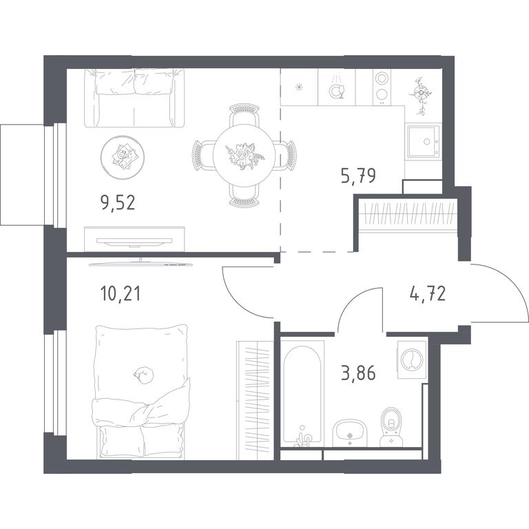 Apartment Sale, 34.1 sq. m. at Mytishchi Park, Silikatnaya ulitsa, 41к3, Mytischi, Moscow Region, Russia #2 Apartment Sale, 34.1 sq. m. at Mytishchi Park, Silikatnaya ulitsa, 41к3, Mytischi, Moscow Region, Russia #2