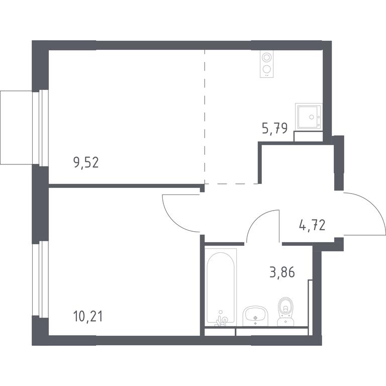 Apartment Sale, 34.1 sq. m. at Mytishchi Park, Silikatnaya ulitsa, 41к3, Mytischi, Moscow Region, Russia #1 Apartment Sale, 34.1 sq. m. at Mytishchi Park, Silikatnaya ulitsa, 41к3, Mytischi, Moscow Region, Russia #1