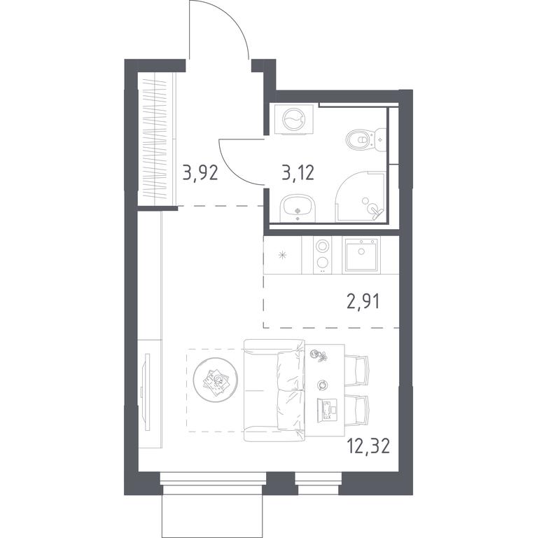 Продажа квартиры, 22,27 м² в ЖК «Мытищи Парк», Силикатная улица, 41к3, Мытищи, Московская область, Россия #2 Продажа квартиры, 22,27 м² в ЖК «Мытищи Парк», Силикатная улица, 41к3, Мытищи, Московская область, Россия #2