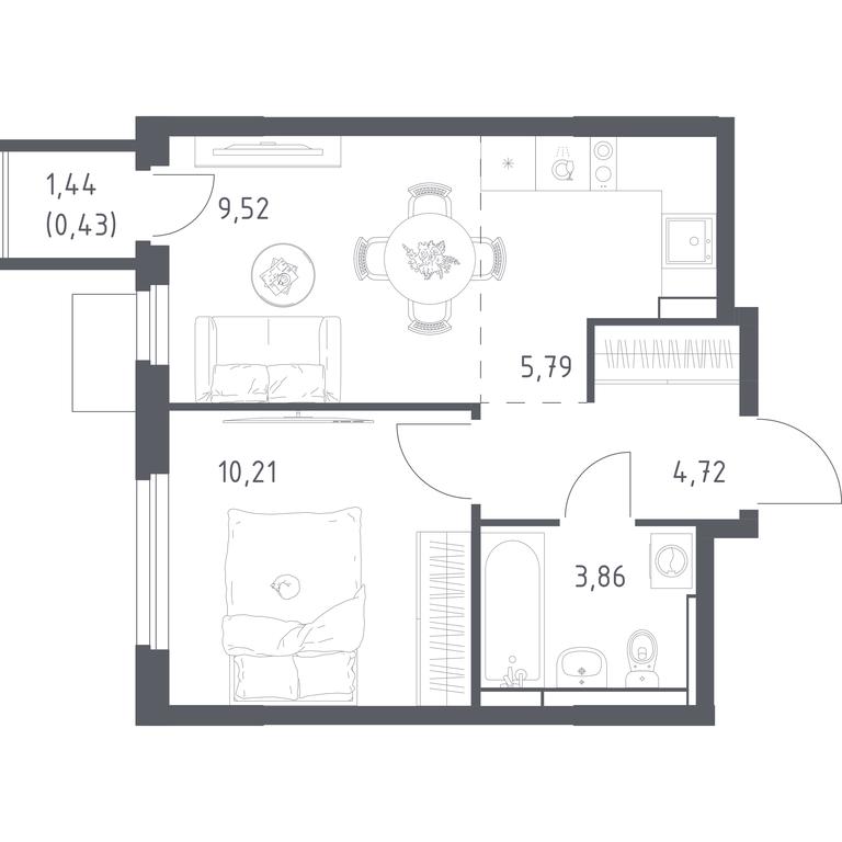 Apartment Sale, 34.53 sq. m. at Mytishchi Park, Silikatnaya ulitsa, 41к3, Mytischi, Moscow Region, Russia #2 Apartment Sale, 34.53 sq. m. at Mytishchi Park, Silikatnaya ulitsa, 41к3, Mytischi, Moscow Region, Russia #2