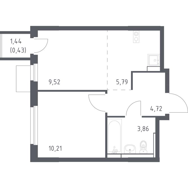 Apartment Sale, 34.53 sq. m. at Mytishchi Park, Silikatnaya ulitsa, 41к3, Mytischi, Moscow Region, Russia #1 Apartment Sale, 34.53 sq. m. at Mytishchi Park, Silikatnaya ulitsa, 41к3, Mytischi, Moscow Region, Russia #1