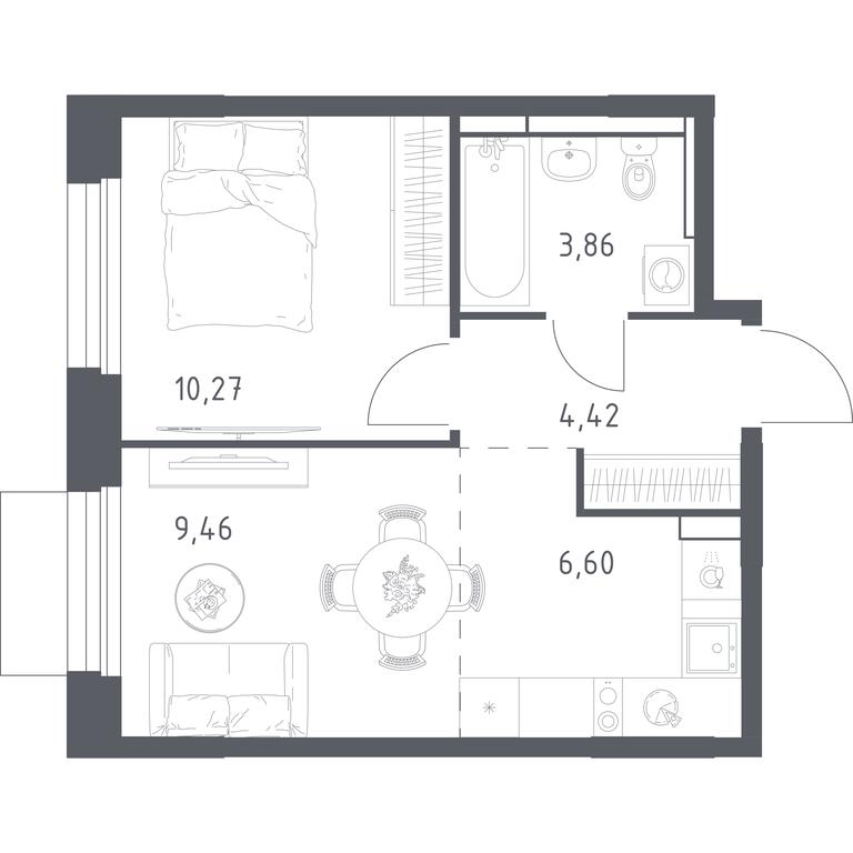 Apartment Sale, 34.61 sq. m. at Mytishchi Park, Silikatnaya ulitsa, 41к3, Mytischi, Moscow Region, Russia #2 Apartment Sale, 34.61 sq. m. at Mytishchi Park, Silikatnaya ulitsa, 41к3, Mytischi, Moscow Region, Russia #2