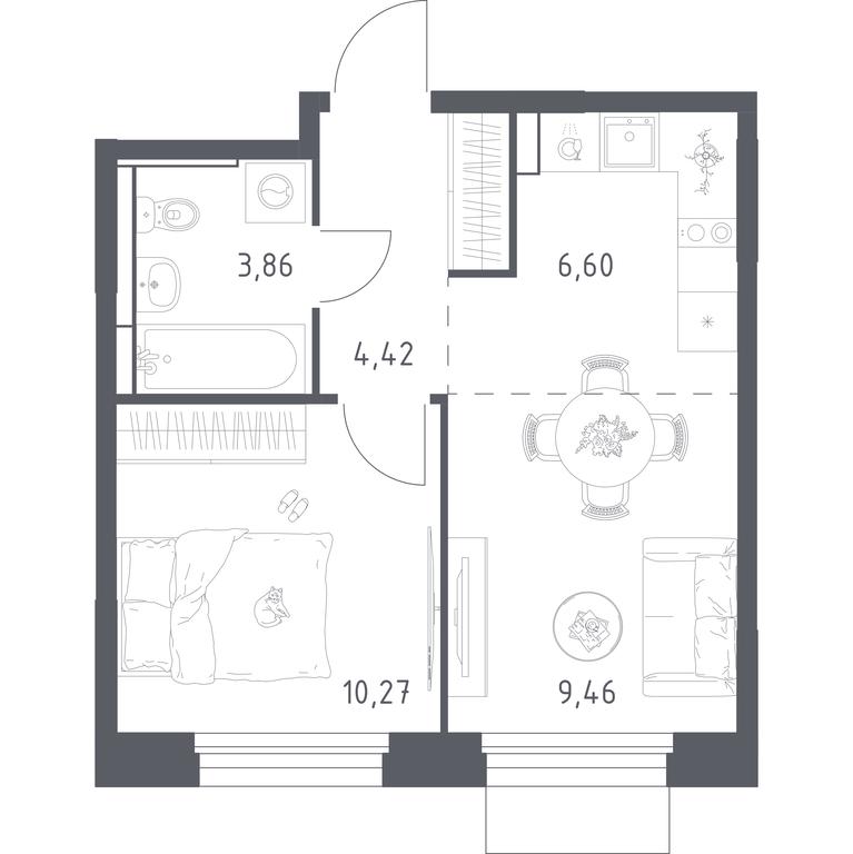 Apartment Sale, 34.61 sq. m. at Mytishchi Park, Silikatnaya ulitsa, 41к3, Mytischi, Moscow Region, Russia #2 Apartment Sale, 34.61 sq. m. at Mytishchi Park, Silikatnaya ulitsa, 41к3, Mytischi, Moscow Region, Russia #2