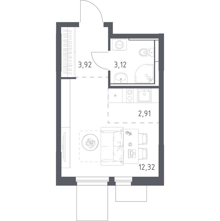 Продажа квартиры, 22,27 м² в ЖК «Мытищи Парк», Силикатная улица, 41к3, Мытищи, Московская область, Россия #2 Продажа квартиры, 22,27 м² в ЖК «Мытищи Парк», Силикатная улица, 41к3, Мытищи, Московская область, Россия #2