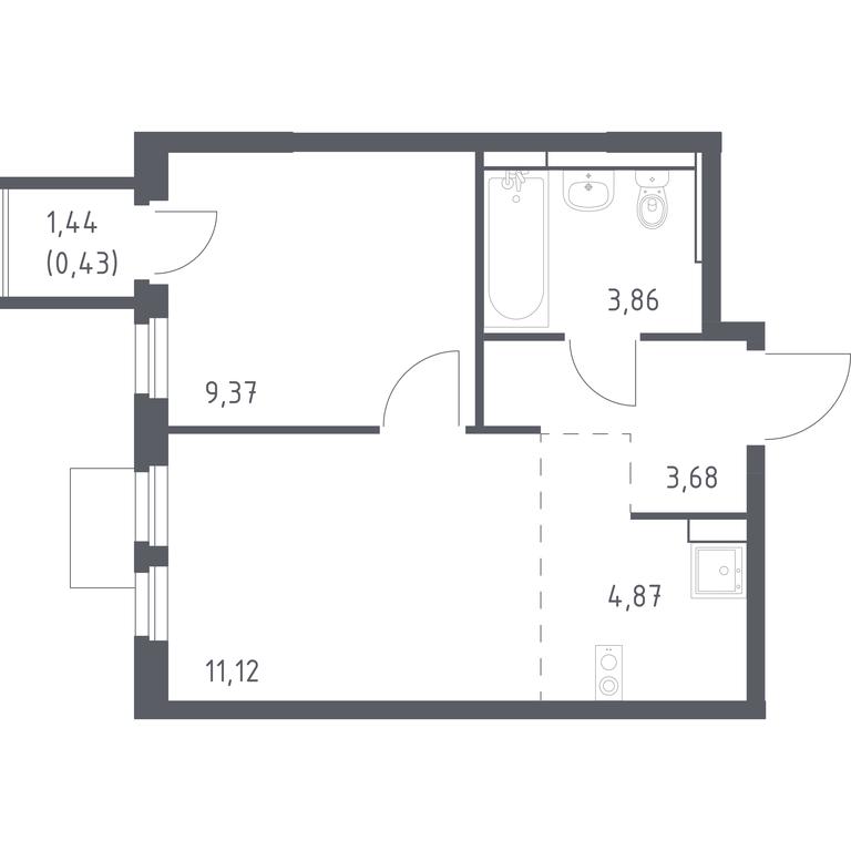 Apartment Sale, 33.33 sq. m. at Mytishchi Park, Silikatnaya ulitsa, 41к3, Mytischi, Moscow Region, Russia #1 Apartment Sale, 33.33 sq. m. at Mytishchi Park, Silikatnaya ulitsa, 41к3, Mytischi, Moscow Region, Russia #1