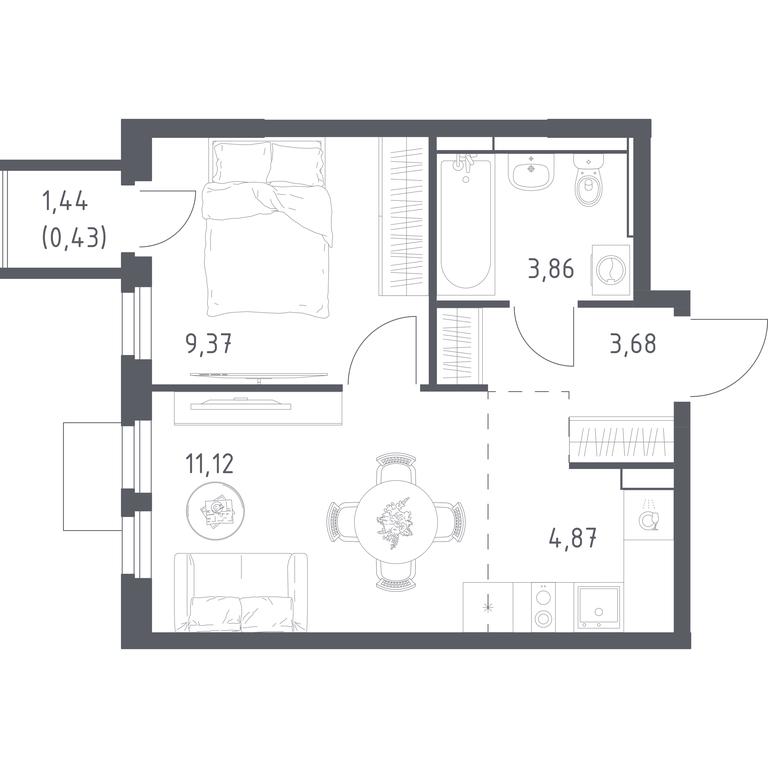 Apartment Sale, 33.33 sq. m. at Mytishchi Park, Silikatnaya ulitsa, 41к3, Mytischi, Moscow Region, Russia #2 Apartment Sale, 33.33 sq. m. at Mytishchi Park, Silikatnaya ulitsa, 41к3, Mytischi, Moscow Region, Russia #2