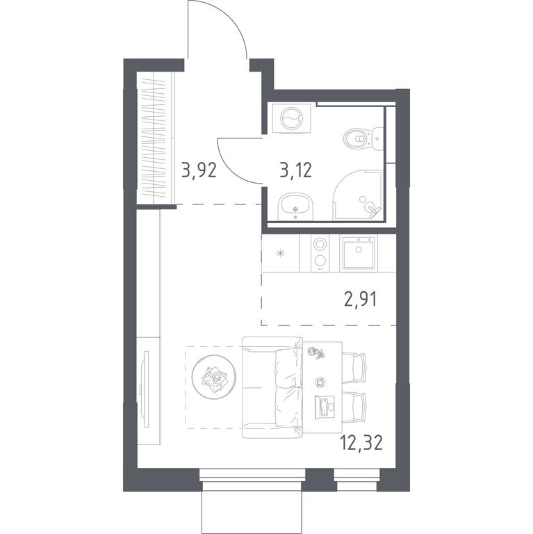Apartment Sale, 22.27平方米 at Mytishchi Park, Silikatnaya ulitsa, 41к3, Mytischi, Moscow Region, Russia #2 Apartment Sale, 22.27平方米 at Mytishchi Park, Silikatnaya ulitsa, 41к3, Mytischi, Moscow Region, Russia #2