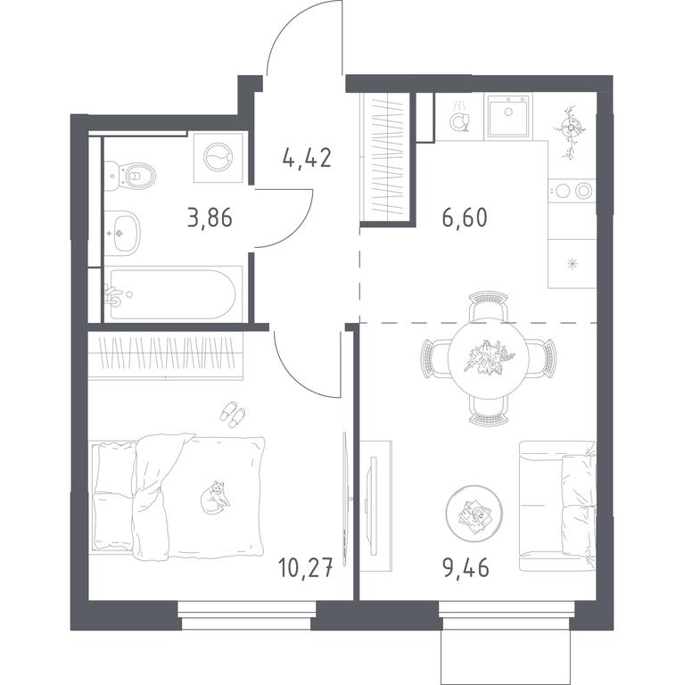 Apartment Sale, 34.61 sq. m. at Mytishchi Park, Silikatnaya ulitsa, 41к3, Mytischi, Moscow Region, Russia #2 Apartment Sale, 34.61 sq. m. at Mytishchi Park, Silikatnaya ulitsa, 41к3, Mytischi, Moscow Region, Russia #2