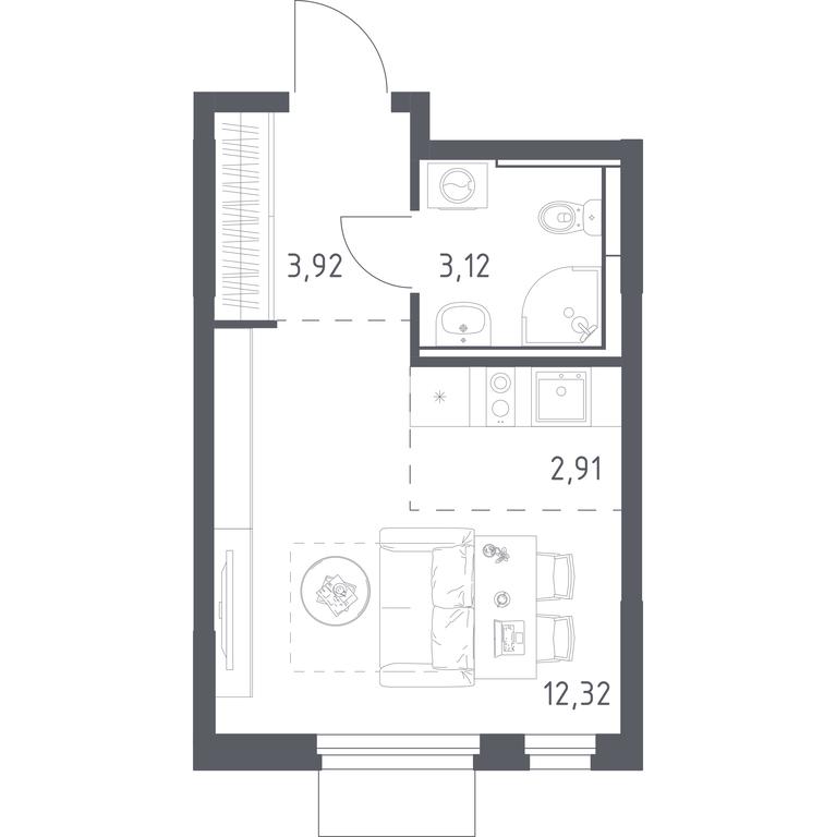 Apartment Sale, 22.27 sq. m. at Mytishchi Park, Silikatnaya ulitsa, 41к3, Mytischi, Moscow Region, Russia #2 Apartment Sale, 22.27 sq. m. at Mytishchi Park, Silikatnaya ulitsa, 41к3, Mytischi, Moscow Region, Russia #2