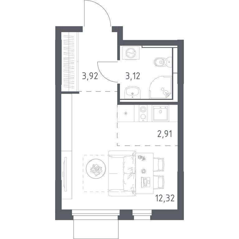 Apartment Sale, 22.27平方米 at Mytishchi Park, Silikatnaya ulitsa, 41к3, Mytischi, Moscow Region, Russia #2 Apartment Sale, 22.27平方米 at Mytishchi Park, Silikatnaya ulitsa, 41к3, Mytischi, Moscow Region, Russia #2