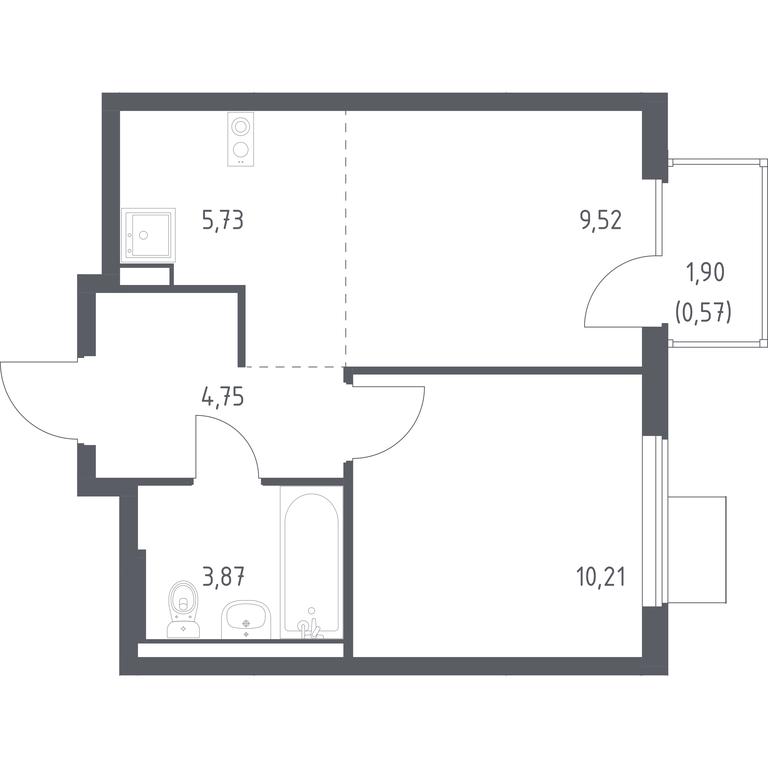 Apartment Sale, 34.65 sq. m. at Gorki Park, Shkolnaya ulitsa, 2, derevnya Korobovo, Leninskiy City District, Moscow Region, Russia #1 Apartment Sale, 34.65 sq. m. at Gorki Park, Shkolnaya ulitsa, 2, derevnya Korobovo, Leninskiy City District, Moscow Region, Russia #1