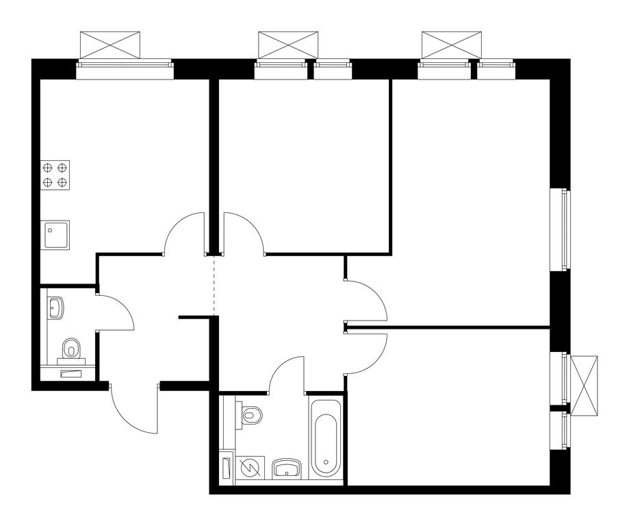 3-BD Apartment Sale, 71.7平方米 at Butovo Park 2, Butovo Park Residential Complex, Butovo Work Settlement, Leninskiy City District, Moscow Region, Russia #1 3-BD Apartment Sale, 71.7平方米 at Butovo Park 2, Butovo Park Residential Complex, Butovo Work Settlement, Leninskiy City District, Moscow Region, Russia #1