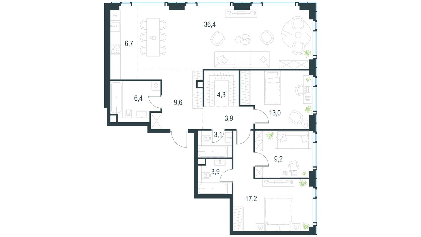3-BD Apartment Sale, 113.7平方米 at Level Michurinskiy, Озёрная улица, вл1, Москва, Россия #1 3-BD Apartment Sale, 113.7平方米 at Level Michurinskiy, Озёрная улица, вл1, Москва, Россия #1