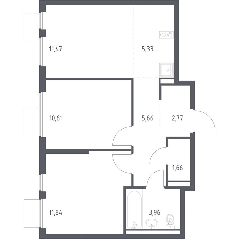 1-BD Apartment Sale, 53.3平方米 at Gorki Park, Shkolnaya ulitsa, 2, derevnya Korobovo, Leninskiy City District, Moscow Region, Russia #1 1-BD Apartment Sale, 53.3平方米 at Gorki Park, Shkolnaya ulitsa, 2, derevnya Korobovo, Leninskiy City District, Moscow Region, Russia #1