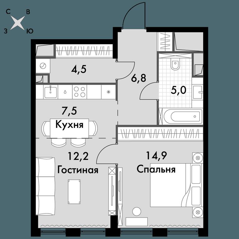1-BD Apartment Sale, 50.9 sq. m. at Sydney City, Shenogina Street, 2, Moscow, Russia #1 1-BD Apartment Sale, 50.9 sq. m. at Sydney City, Shenogina Street, 2, Moscow, Russia #1