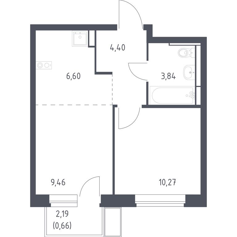 Apartment Sale, 35.23 sq. m. at Novoe Vidnoe, Kalinovka Village, Leninskiy City District, Moscow Region, Russia #1 Apartment Sale, 35.23 sq. m. at Novoe Vidnoe, Kalinovka Village, Leninskiy City District, Moscow Region, Russia #1