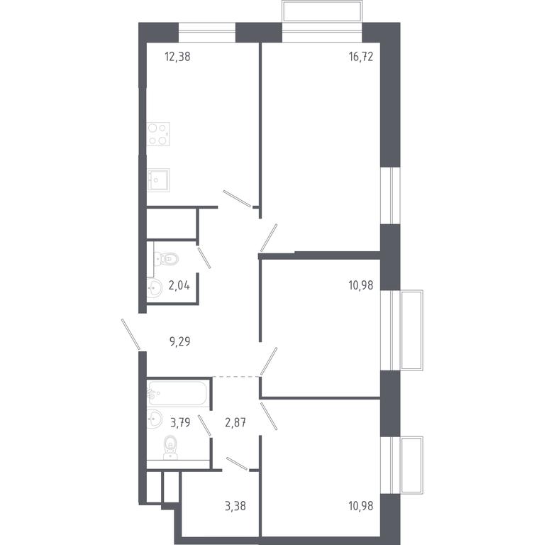 2-BD Apartment Sale, 72.43 sq. m. at Novograd Pavlino, Kosinskoye shosse, 2, Novoye Pavlino Microdistrict, Balashikha, Moscow Region, Russia #1 2-BD Apartment Sale, 72.43 sq. m. at Novograd Pavlino, Kosinskoye shosse, 2, Novoye Pavlino Microdistrict, Balashikha, Moscow Region, Russia #1