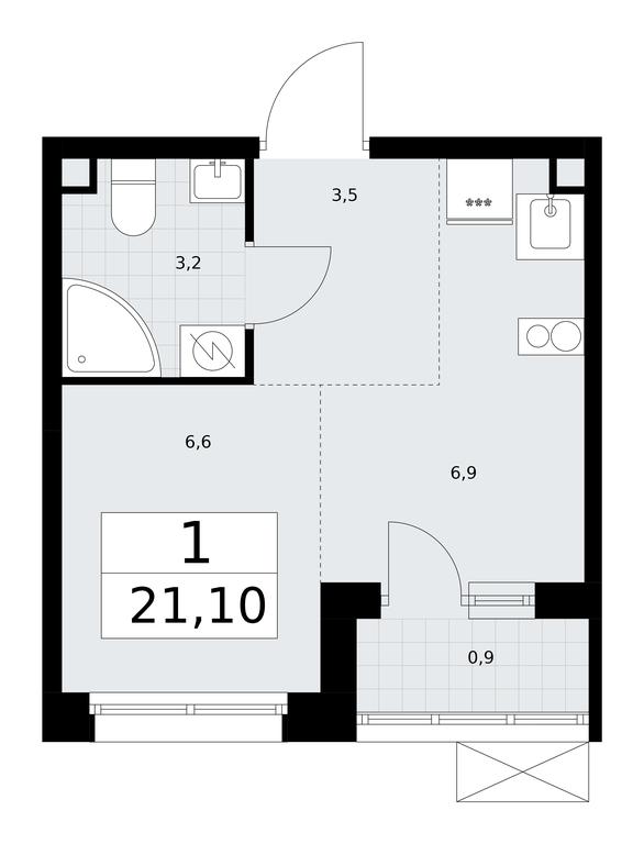 Apartment Sale, 21.1平方米 at Rodniye Kvartaly, Kvartal № 33, Marushkinskoye Settlement, Moscow, Russia #1 Apartment Sale, 21.1平方米 at Rodniye Kvartaly, Kvartal № 33, Marushkinskoye Settlement, Moscow, Russia #1