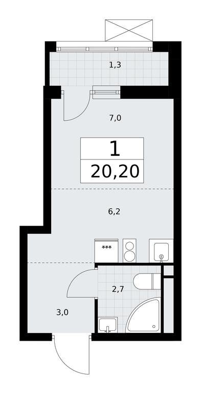 Apartment Sale, 20.2平方米 at Rodniye Kvartaly, Kvartal № 33, Marushkinskoye Settlement, Moscow, Russia #1 Apartment Sale, 20.2平方米 at Rodniye Kvartaly, Kvartal № 33, Marushkinskoye Settlement, Moscow, Russia #1