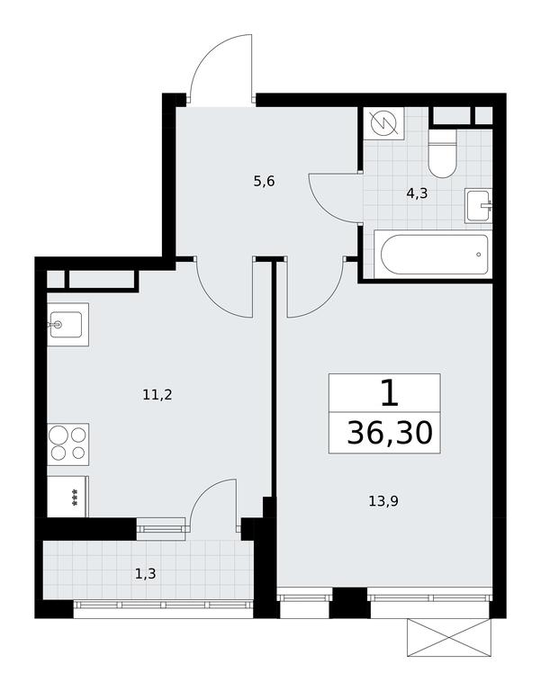 Apartment Sale, 36.3平方米 at Rodniye Kvartaly, Kvartal № 33, Marushkinskoye Settlement, Moscow, Russia #1 Apartment Sale, 36.3平方米 at Rodniye Kvartaly, Kvartal № 33, Marushkinskoye Settlement, Moscow, Russia #1