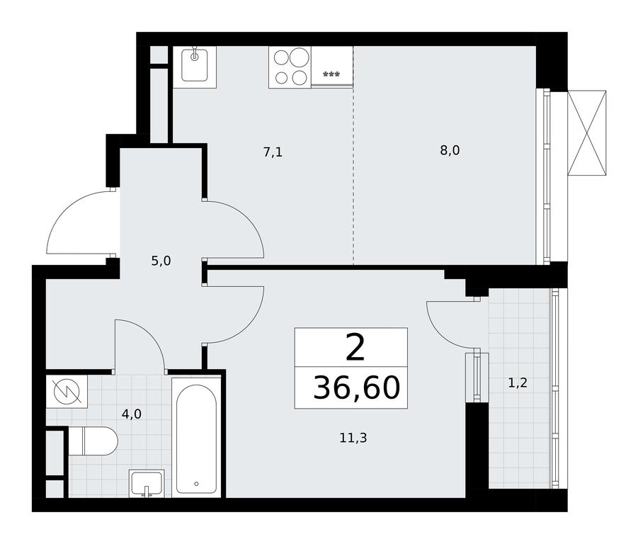 1-BD Apartment Sale, 36.6平方米 at Rodniye Kvartaly, Kvartal № 33, Marushkinskoye Settlement, Moscow, Russia #1 1-BD Apartment Sale, 36.6平方米 at Rodniye Kvartaly, Kvartal № 33, Marushkinskoye Settlement, Moscow, Russia #1