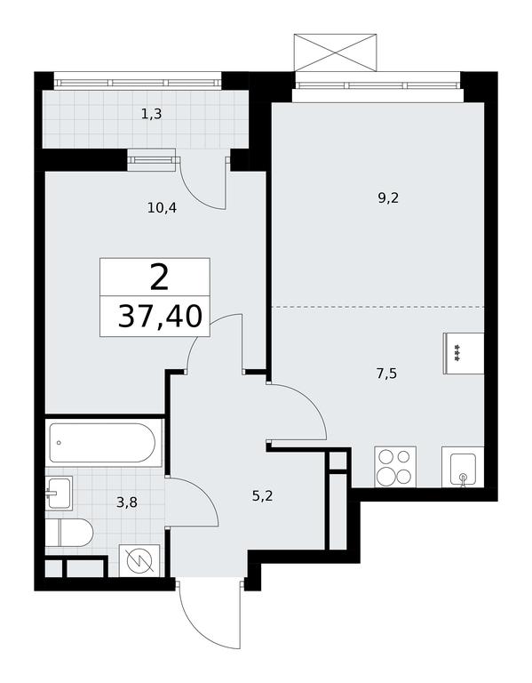 1-BD Apartment Sale, 37.4平方米 at Rodniye Kvartaly, Kvartal № 33, Marushkinskoye Settlement, Moscow, Russia #1 1-BD Apartment Sale, 37.4平方米 at Rodniye Kvartaly, Kvartal № 33, Marushkinskoye Settlement, Moscow, Russia #1