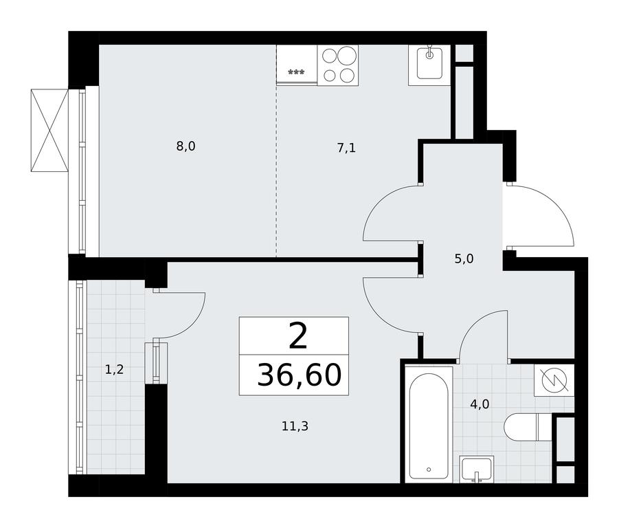 1-BD Apartment Sale, 36.6平方米 at Rodniye Kvartaly, Kvartal № 33, Marushkinskoye Settlement, Moscow, Russia #1 1-BD Apartment Sale, 36.6平方米 at Rodniye Kvartaly, Kvartal № 33, Marushkinskoye Settlement, Moscow, Russia #1