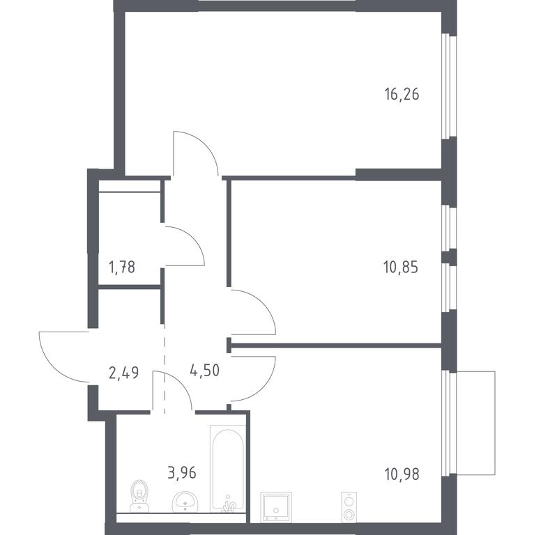1-BD Apartment Sale, 50.82 sq. m. at Prigorod Lesnoe, Molodyozhny bulvar, 6, derevnya Misaylovo, Leninskiy City District, Moscow Region, Russia #1 1-BD Apartment Sale, 50.82 sq. m. at Prigorod Lesnoe, Molodyozhny bulvar, 6, derevnya Misaylovo, Leninskiy City District, Moscow Region, Russia #1